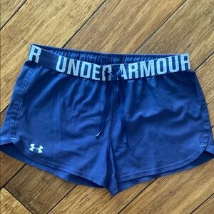 Under Armour Blue Athletic Shorts Compression Fit